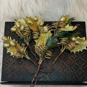 Gold and Green Decorative Stems